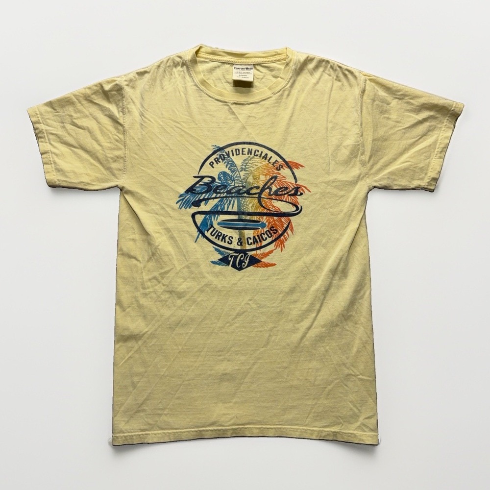 Vintage West Indies Turks & Caicos Men's S T-Shirt Travel Caribbean Graphic Tee
